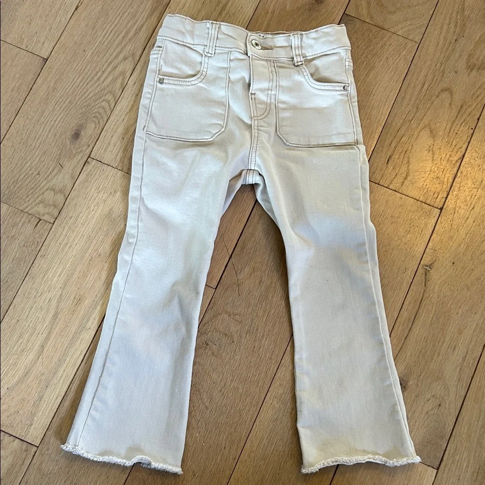 Zara‎ Kids Cream Flare Jeans